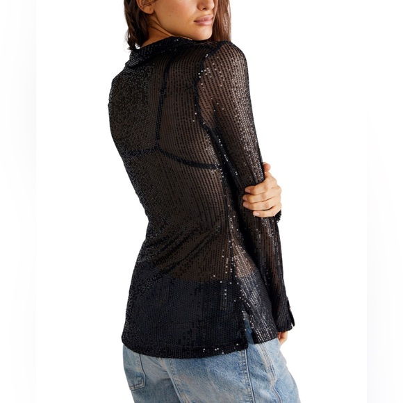 𝓯𝓹 Free People ~ Sequin Shirtee - Picture 4 of 16